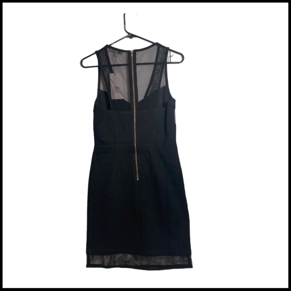 NWT LUCY PARIS BLACK MESH BODY CON DRESS SMALL - Picture 2 of 5